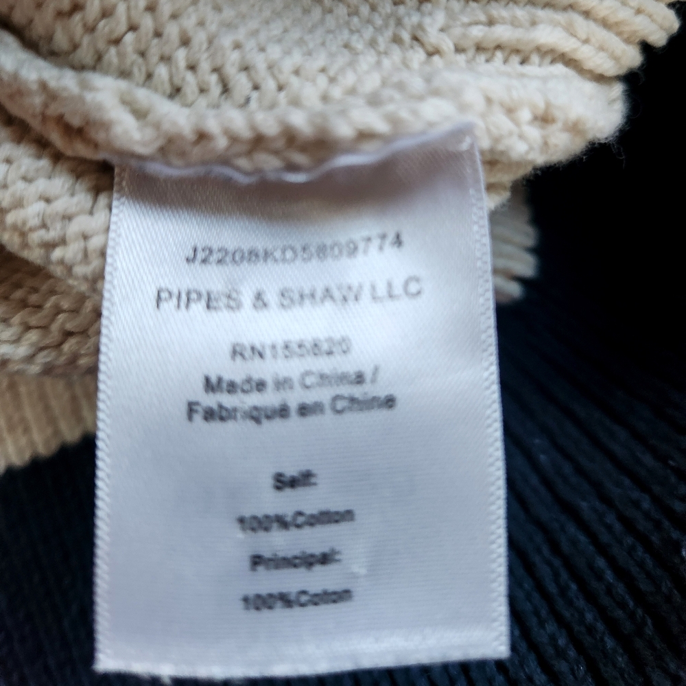 Veronica Beard Navy and Cream Raglan Crewneck Sweater - Picture 8 of 11